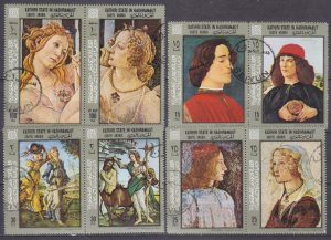 1967 Aden Kathiri State of Seiyun 184-91Paar used Artist Sandro Botticelli 5 €