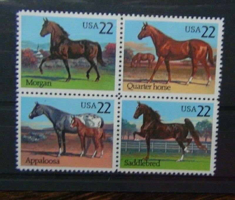 USA 1985 Horses set MNH