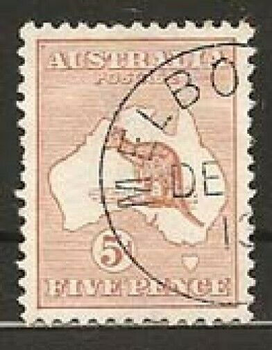 AUSTRALIA 1913-14 5d 1st wmk CTO Melbourne.................................S3903