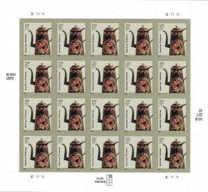 US 3756 - MNH Pane of 20 - 5¢ stamps - American Toleware. FREE SHIPPING!!