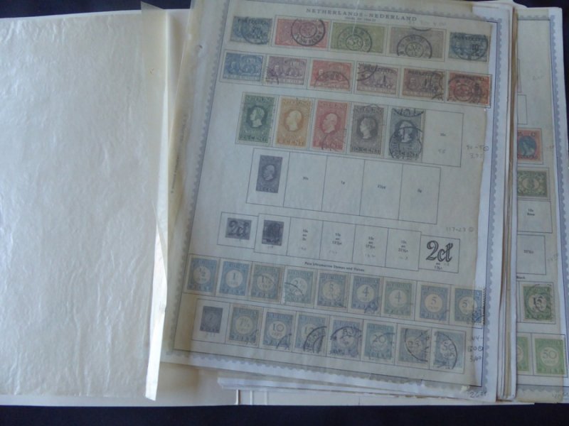 Netherlands and Colonies 1913-1914 Stamp Collection on Album Pages​