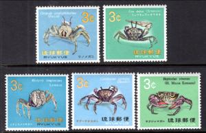 Ryukyu 173-177 Crabs MNH VF