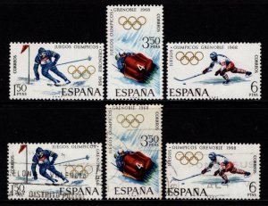 Spain 1968 Winter Olympic Games, Grenoble, Set [Mint/Used]