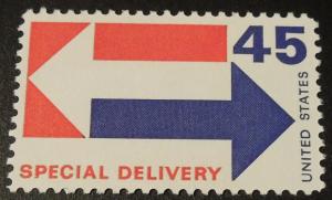 1969 45c Arrows Special Delivery Scott E22 MNH 