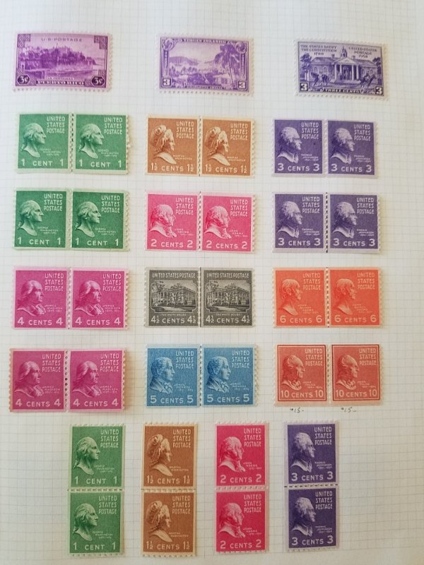 1 Collection of US Mint and Used stamps in a Devon Binder... SCV over $700.00