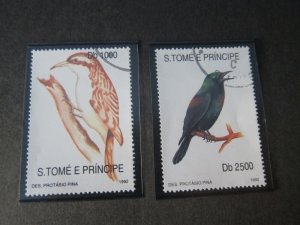 St. Thomas & Prince Islands 1992 Sc 1054i,k Bird FU