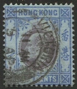 HONG KONG 1903 10c KE Sc 76, Used VF, Victoria cancel