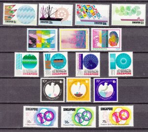 J42475 Stamps singapore 5 different sets #225-35, 240-2, 251-3