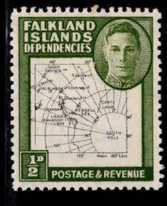 FALKLAND Island Dependencies  Scott  1L1 MH* stamp