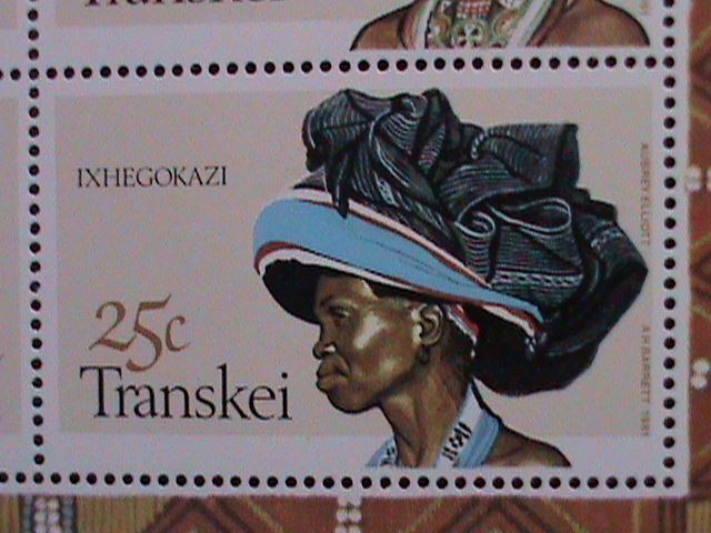 TRANSKEI- XHOSA NATON HEAD DRESSES MNH-S/S  VF  WE SHIP TO WORLD WIDE