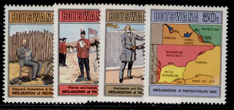 BOTSWANA QEII SG590-593, 1985 declaration of Bechuanaland, NH MINT. 