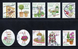 Japan 4032-33 a-e Used, Gardening Set  from 2016.