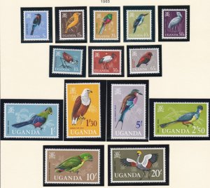 Uganda # 99-110, Birds, Mint NH, 1/2 Cat.