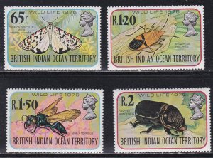 British Indian Ocean Territory. # 86-89, Insects, NH, 1/2Cat