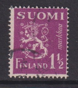 Finland    #169  used  1930  Lion  1 1/2m  red violet