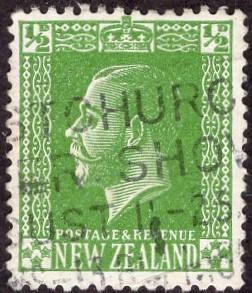 New Zealand 144 - Used - 1/2p King George V (1915) (2)