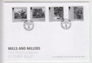 Isle of Man -  2008,  Mills & Millers  Self adhesive,  set 4  on FDC