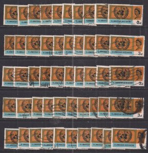 GB 1964 QE2 3d x 50 20th Anniv. U.N.O SG 681 Unchecked to Clear ( A413 )