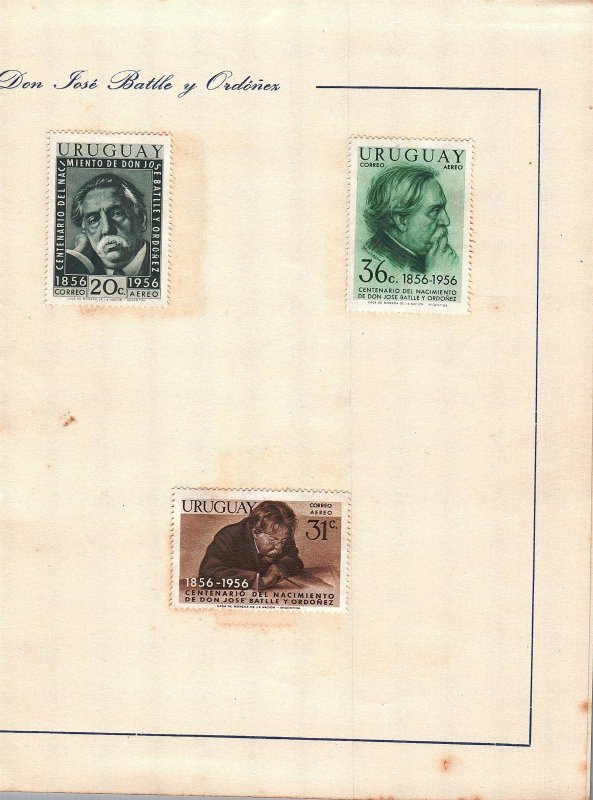 Uruguay Folder signed by authority Uruguayan post General Director