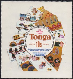 Tonga 1979 MH Sc #455 10s Tongan FDCs 10th anniversary Intro of Self-Adhesive...