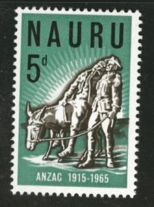 NAURU Scott 57 MNH** Simpson ANZAC stamp CV$0.65