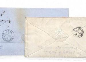 GB EXPERIMENTAL POSTMARKS 1858-62 Manchester DOUBLE RING CDS Covers{2}EE184 