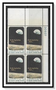 US Plate Block #1371 Apollo 8 MNH