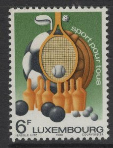 LUXEMBOURG SG1048 1980 SPORTS FOR ALL MNH