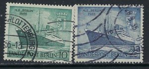 Germany Berlin 9N113-14 Used 1955 Ships (ak5089)