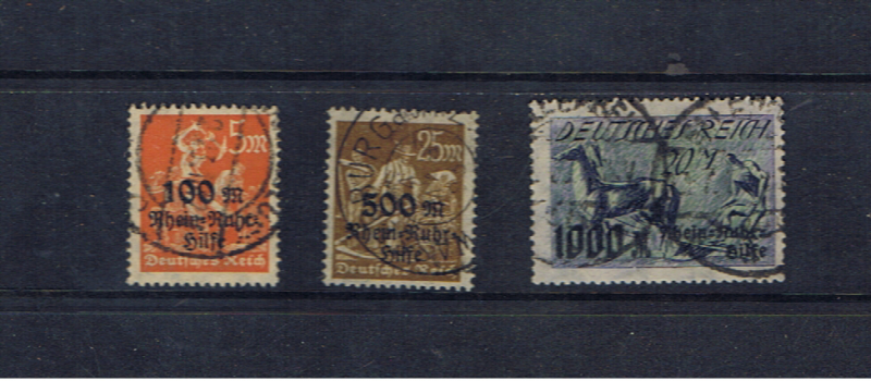 GERMANY 1923 RHINE ASSISTANCE SET USED