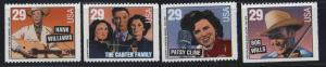 US, MNH, #2775-#2778 American Music, FV = $1.16