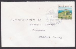 NORFOLK IS 1988 local 5c rate cover - Bicentenary commem pmk................x175