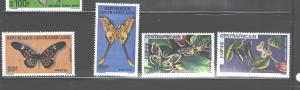 CENTRE AFRICAINE1976-1977 BUTTERFLIES#C145-C146&C160& MNH