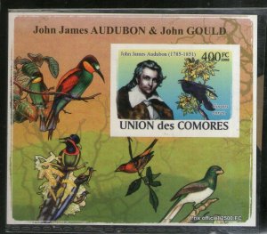 Comoro Islands 2009 Audubon Birds Wildlife Animals Fauna Imperf M/s MNH # 13512