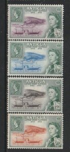 1962 Antigua - Sc 129-32 - MH VF - 4 single - stamp of 1862