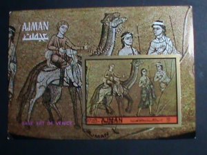 AJMAN -1972 CHRISTMAS SHEET CTO  IMPERF: S/S SHEET-VERY FINE