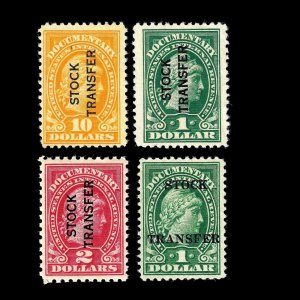 WCstamps: U.S. Scott #RD17, 30, 31, 37  (4) Stock Transfer Stamps F/VF   CV $243