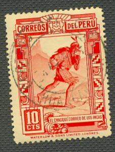 Peru Scott's #360 -Inca Courier- Used- 1936