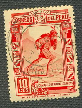 Peru Scott's #360 -Inca Courier- Used- 1936