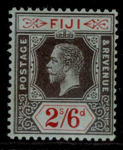 FIJI GV SG135, 2s 6d black & red/blue, LH MINT. Cat £32. WMK MULT CA