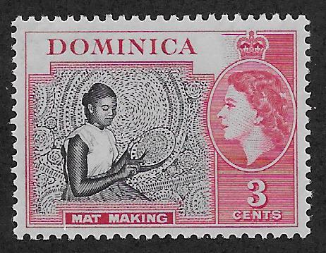 DOMINICA SC# 157 FVF/MLH 1957