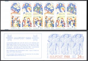 Sweden Sc# 1718a MNH Complete Booklet 1988 Christmas