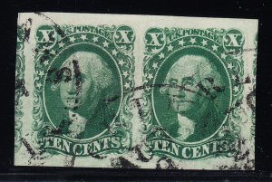 MOstamps - US #14 Used Pair Graded Superb 98J with PSE Cert - Lot # MO-4905