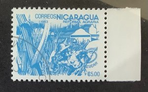 Nicaragua 1983 Scott 1301 CTO -  5.00 C$,  Agrarian Reform, Sugar
