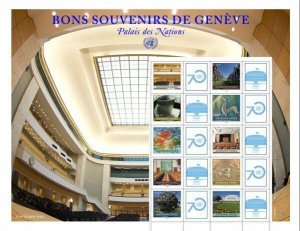 UN 2015 - Greetings From Geneva - Personalised Stamp Sheet - MNH (S66)