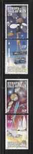 isle of Man 1991 Europa Satellite Space Sc 468-471 MNH A1969