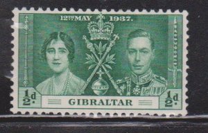 GIBRALTAR Scott # 104 MH - KGVI Coronation