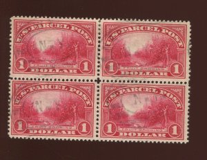 Q12 Parcel Post Orange Grove Used Block of 4 Stamps  (By 1959)