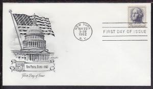 US George Washington 1962 Artmaster U/A FDC BIN