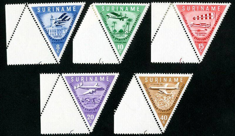 Suriname Stamps # 277-81 NH Used OG